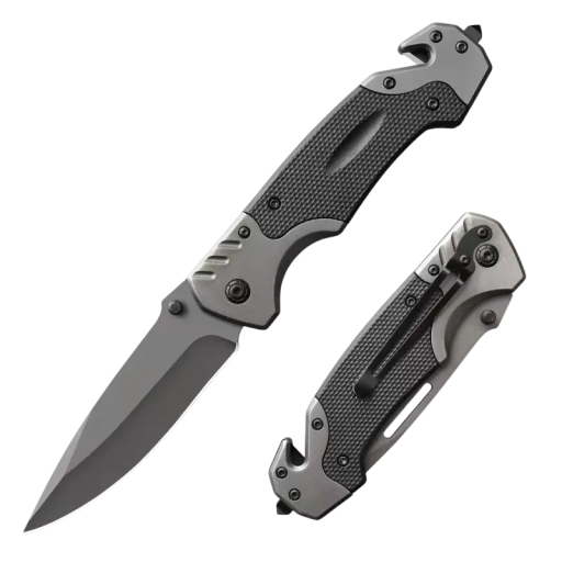 Camping Foldbar Lommekniv 23cm Rustfrit Stål Titanium Finish G10 Håndtag Udendørs Jagt EDC Overlevelseskniv Foldbar Blad