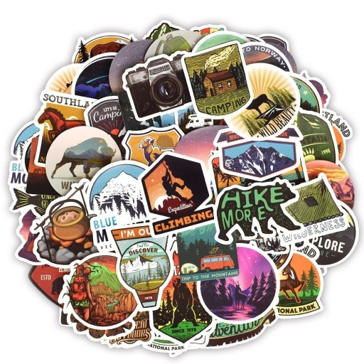 Camping Stickers 50 pcs E136