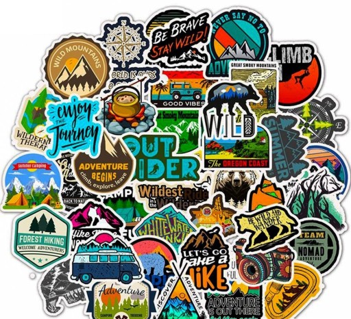 Camping Stickers 50 pcs E214