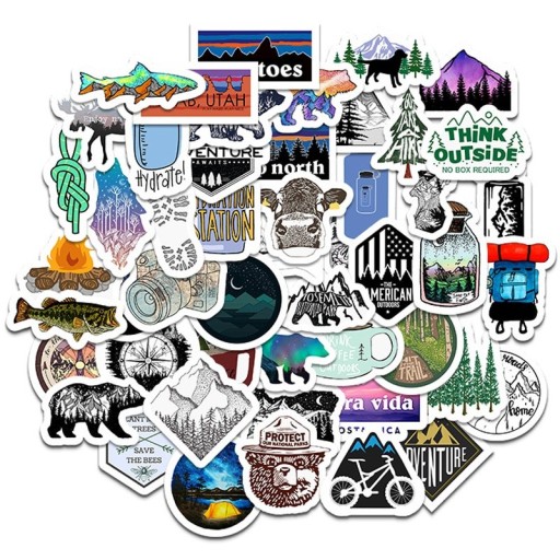 Camping Stickers 50 pcs E91