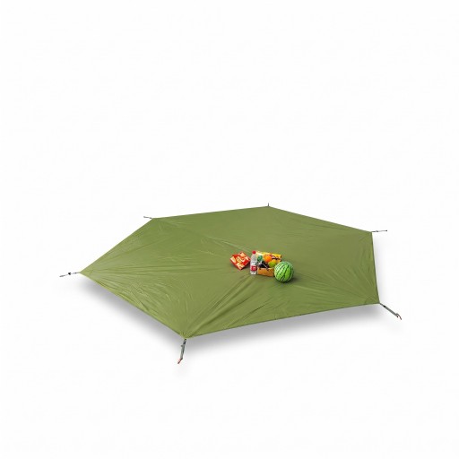 Campingbund 8-kantet dug til telt 3,8 x 3,8 m Oxford 210D Vandafvisning 5000 mm Militærgrøn Til picnic og under hængekøje