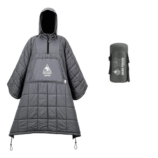 Campingponcho Multifunktionsdecke 215 × 155 cm nylongewebe kompressionshülle leicht und kompakt für Outdoor und Wandern