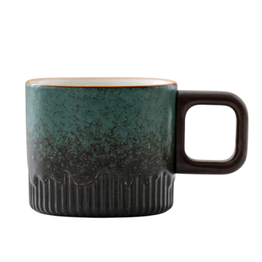 Cana ceramică pentru espresso de 60 ml cu mâner, mică ceașcă pentru cafea pentru utilizare acasă și la birou