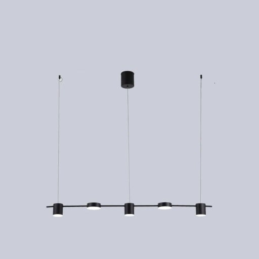 Candeeiro de teto de cinco pontos com suspensão ajustável e luz branca quente Luminária LED moderna com interruptor na parede Iluminação 8-12
