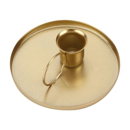 Candelabro da tavolo retro in metallo con manico 10,3 × 3 cm candelabro in ferro battuto supporto per candela candelabro decorativo per decorazioni da tavolo