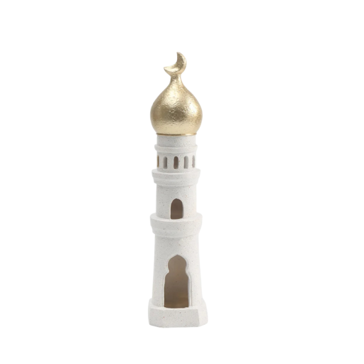 Candelabro de 30 × 6,5 cm para la cúpula de la Kaaba musulmana, mezquita, decoración islámica de mesa, adorno para coche, regalo artesanal, candelabro de mesa, decoración oriental