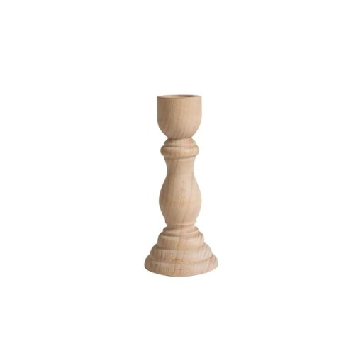 Candelabro de madera para vela cónica soporte de columna 12,5 × 5,5 cm madera decoración natural de mesa para bodas, cumpleaños y fiestas