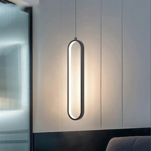 Candelabru LED minimalist 16 W Iluminare modernă ovală, alb cald 9 x 40 cm