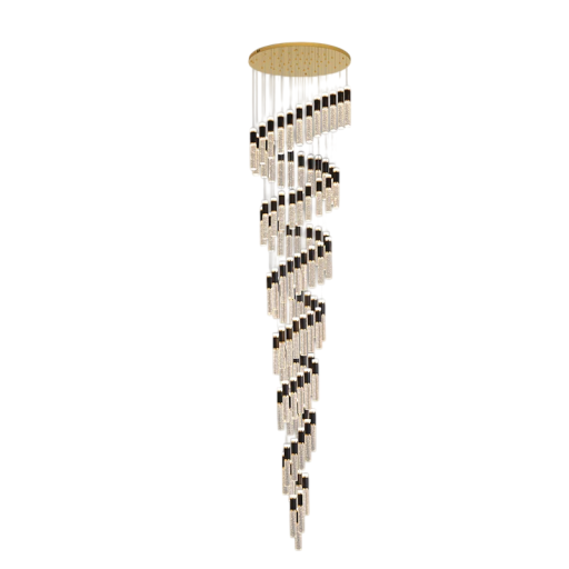 Candelabru LED suspendat cu 90 lumânări din sticlă cu bule 30 x 4 cm, bază 80 x 1200 cm lungimea candelabrului, lumină albă caldă dimabilă