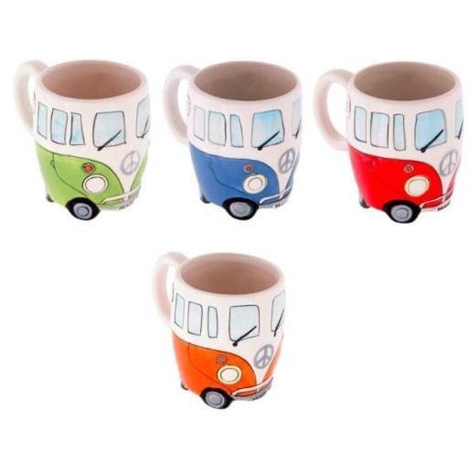 Caneca de cerâmica pintada à mão J2546