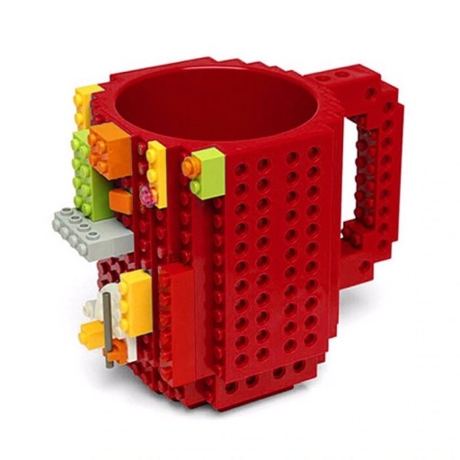 Caneca para crianças em forma de bloco de construção J2526