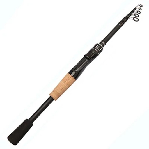 Canna da pesca telescopica per spinning con manico in legno 1,5 m Canna da spinning per principianti e professionisti Canna da pesca leggera pieghevole Peso esca 8-25 g