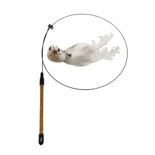 Canne à pêche pour chats avec plumes G3019
