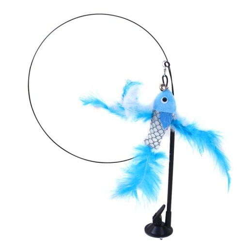 Canne à pêche pour chats avec plumes G3019