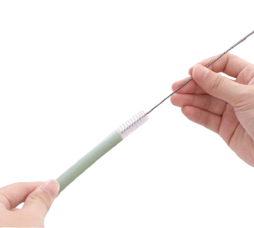 Cannucce riutilizzabili con spazzolino per la pulizia 10 mm 6 pz