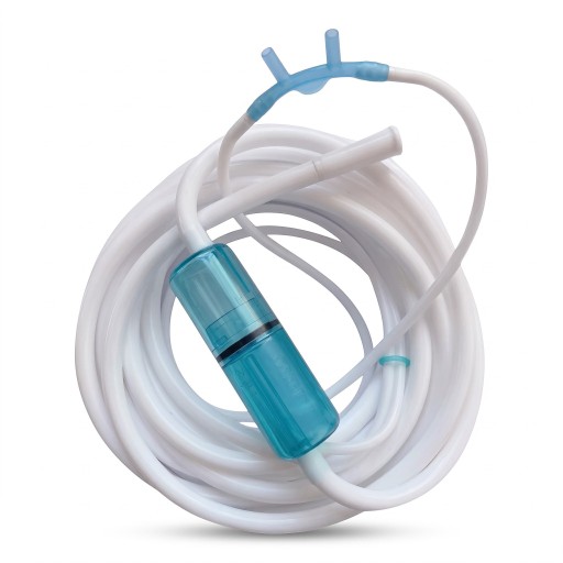 Canule nasale pour hydrogène et oxygène à haut débit, 2 m, silicone et PVC, blanche, tube d'aspiration pour appareil d'inhalation d'hydrogène