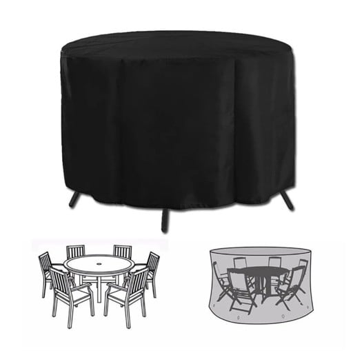 Capa de proteção redonda 188 × 84 cm Mobiliário de jardim Capa resistente à água contra chuva, neve, poeira e sol Proteção estável com cordão