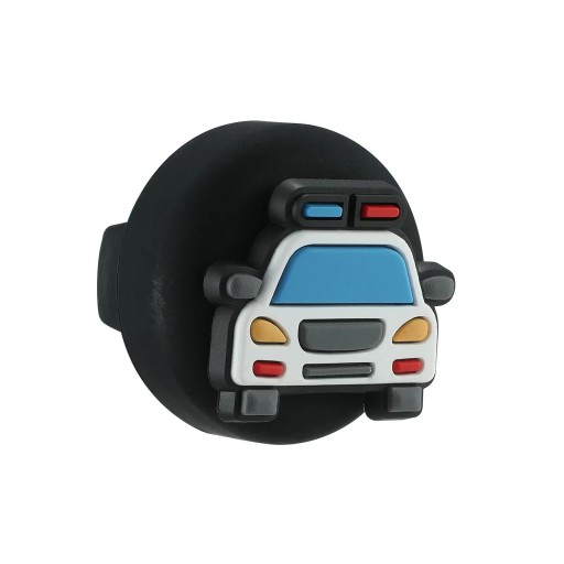 Capa para AirTag 35 x 27 x 20 mm em silicone à prova de água com carro da polícia para atacadores e sapatos de crianças acessório GPS contra perda