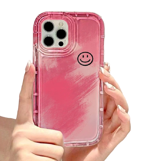 Capa protetora transparente com motivo de sorriso para Samsung Galaxy A14 5G