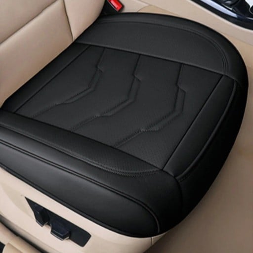 Capa universal de couro para banco de carro com bolso Capa protetora de carro Couro sintético premium Assento confortável À prova de água