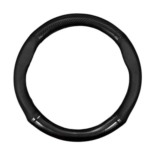 Capa universal para volante O 38x38 cm Couro microfibra Antiderrapante Design 3D Fibra de carbono Respirável Capa resistente Acessório para automóvel