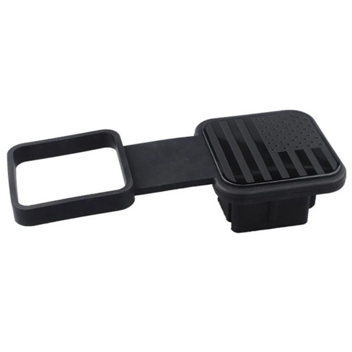 Capac de cauciuc pentru cârlig de remorcare de 2 inci cu protecție pentru cuplaj cu steagul SUA pentru SUV-uri, camionete și autoturisme, fără asamblare