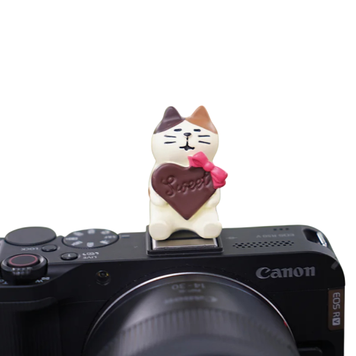 Capac pentru blitzul aparatului foto cu suport universal Protecție decorativă motiv pisică cu ciocolată pentru Sony Nikon Canon Fuji Pentax Leica