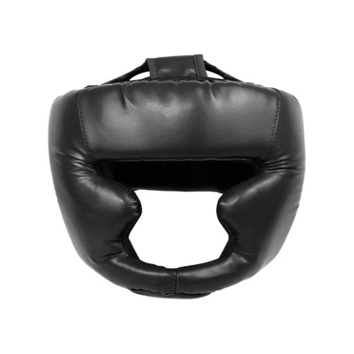 Capacete de proteção para boxe, taekwondo e desportos de combate Preto Tamanho ajustável Almofadado Treino capacete para homens e mulheres