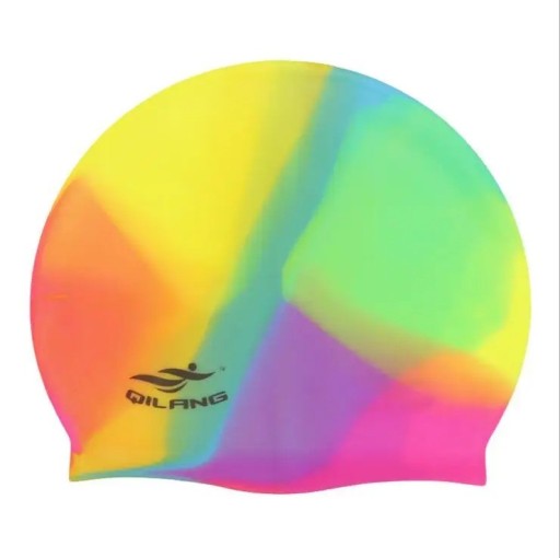 Cappellino da nuoto impermeabile e altamente elastico per uomini e donne Attrezzatura per nuotatori Cappellino in silicone per piscina con protezione per le orecchie Unisex multicolore