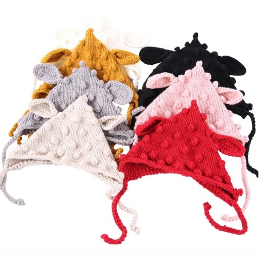 Cappello all'uncinetto per bambini con orecchie