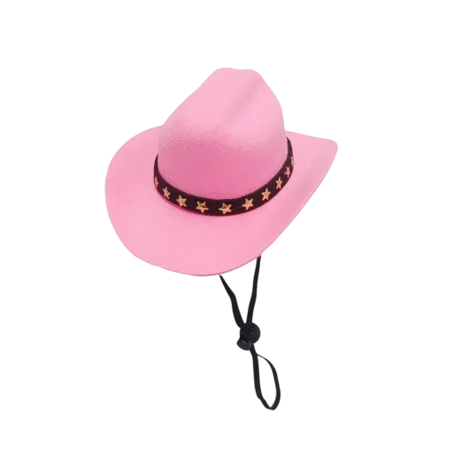 Cappello da cowboy per cani e gatti con stella Copricapo regolabile Costume western per animali domestici Accessori per animali 13,5x11x6 cm