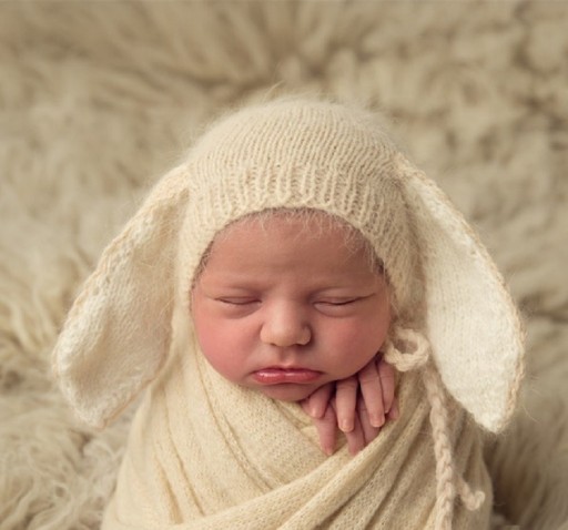 Cappello di lana per bambini con orecchie