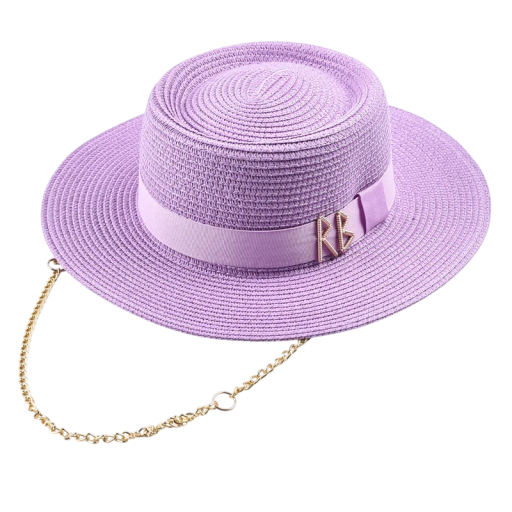 Cappello estivo di paglia per donne 56–58 cm Cappello da sole elegante con nastro Cappello da spiaggia da viaggio Protezione solare