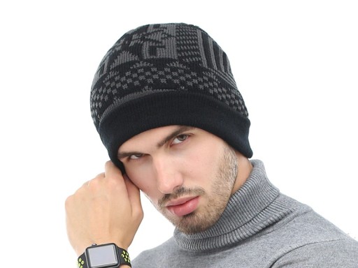 Cappello invernale da uomo + scaldacollo J2095