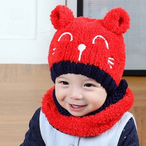 Cappello invernale per bambini e scaldacollo A398