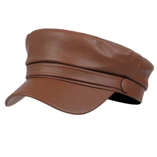 Cappello nero ottagonale in poliestere Retro cappello da giornalista britannico con visiera Unisex elegante cappello di moda autunnale e invernale in stile vintage