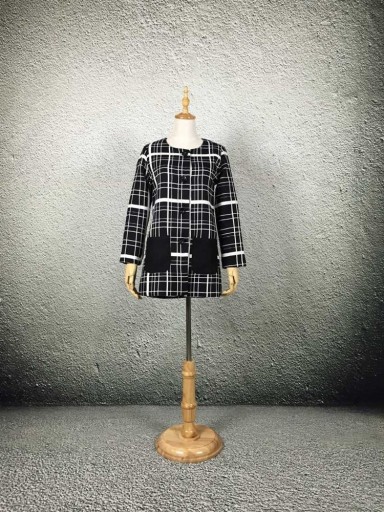 Cappotto a quadri da donna