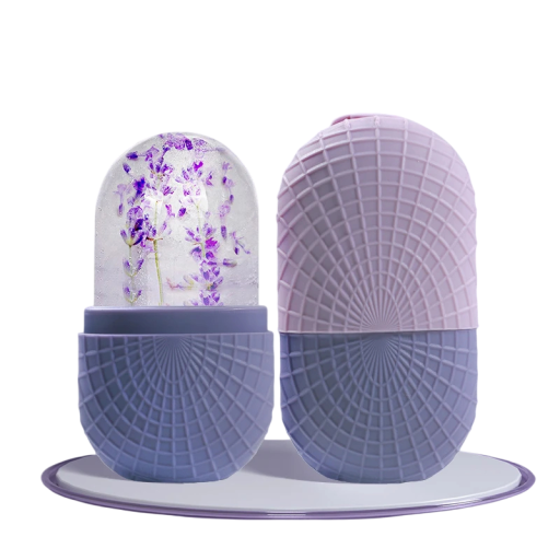 Cápsula de gelo cosmética em silicone macio para refrescar o rosto e acalmar a pele, adequada para extratos herbais e naturais