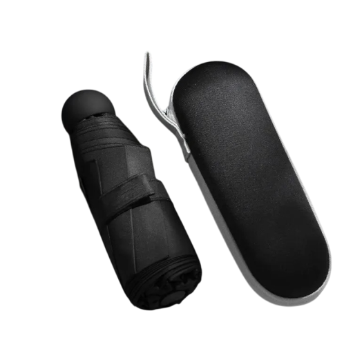 Capsule Taschenschirm für Damen, klein, mit UV-Schutz LSF 50+, tragbar, einfarbig, für die Handtasche, Schutz vor Sonne und Regen