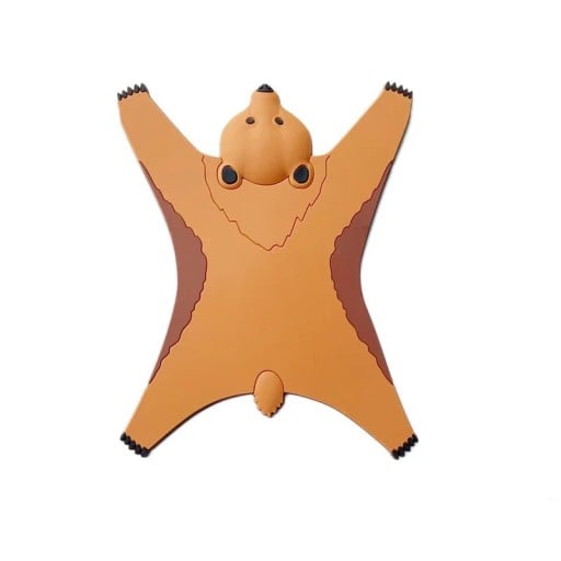 Căptușeală din silicon pentru cană cu motiv de urs, antiderapantă, rezistentă la căldură, căptușeală izolată 11,5 × 15,5 cm, protecție