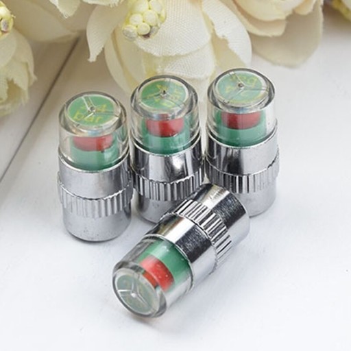 Capuchons de valve pour affichage de la pression des pneus 4 pcs