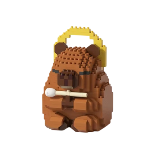 Capybara 6 x 6.4 x 9.3 cm Micro Building Blocks Animal Model from Bricks Creative Building Set for Children and Adults Original Gift for Animal Lovers