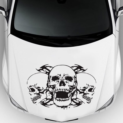 Car Bonnet Sticker - Skulls