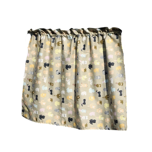 Car Curtain with Suction Cups for Window Khaki Cotton Curtain with Bunny Pattern UV Sun Protection for Children