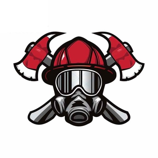 Car Sticker with Firefighter Motif