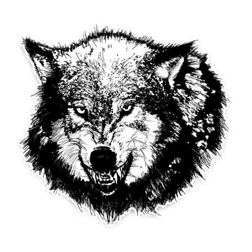 Car Sticker Wolf A1516