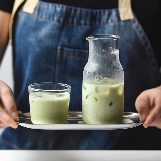 Caraffa in vetro con bicchiere 2 pz