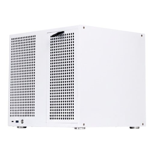 Carcasa pentru computer NAS 30 x 27 x 27 cm cu 8 poziții pentru discuri de 3,5" hot-swap și backplane SATA pentru plăci de bază MATX și ITX