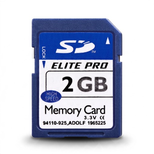 Card SD LEMIWEI Elite Pro 2 GB High Speed 3,3 V cu comutator Lock Albastru și alb pentru aparat foto, cameră și cititor de carduri