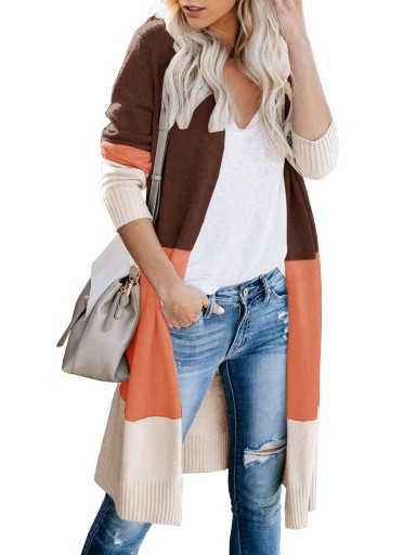 Cardigan a righe da donna G245